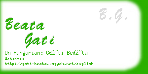 beata gati business card